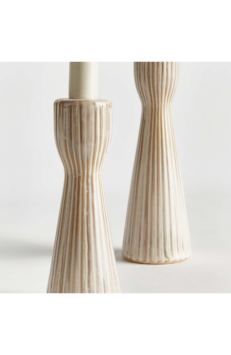 Napa Home & Garden Lesley Cream Taper Holders, Set of 2, Alternate, color,