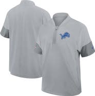 Nike Men's Nike Gray Detroit Lions Sideline Short Sleeve Quarter-Zip Performance Coach Jacket