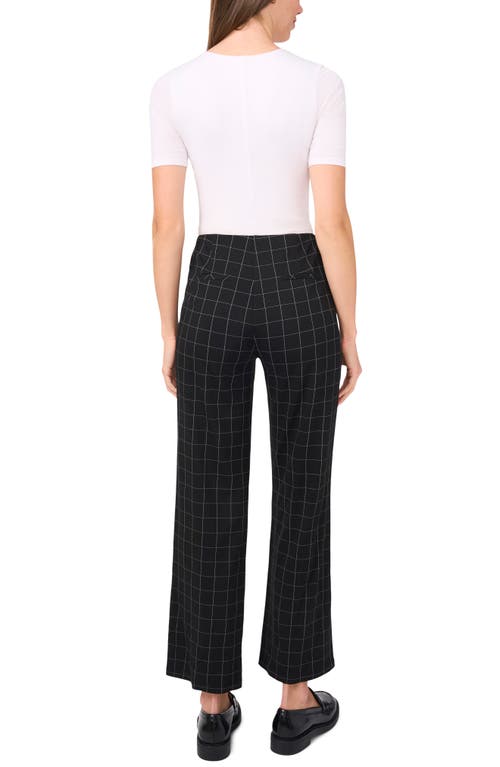 Halogen ® Windowpane Ponte Straight Leg Pants In Black