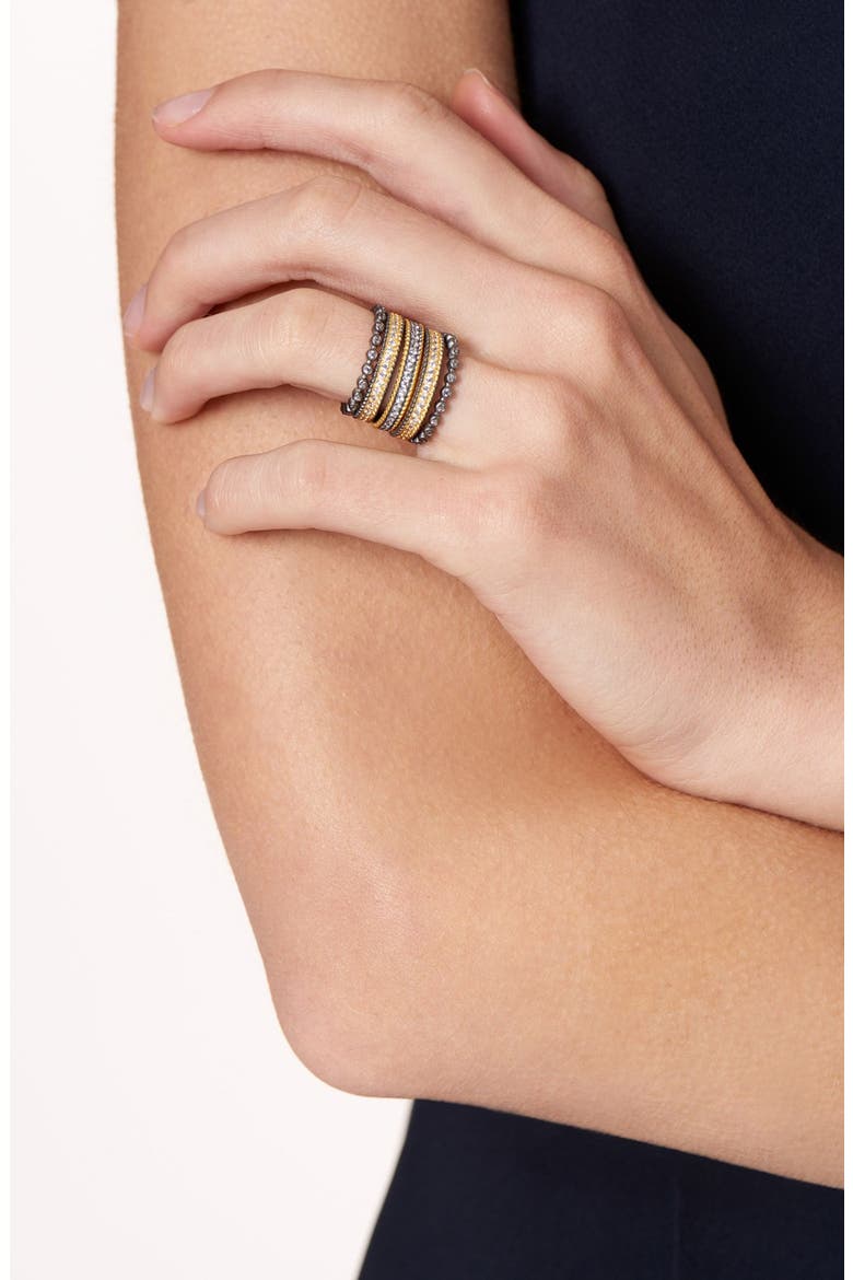 'The Standards' Stackable Rings, Alternate, color, GUNMETAL/ GOLD