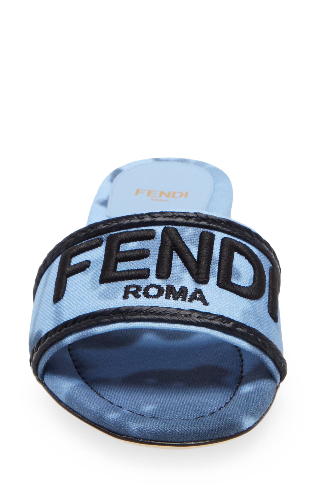 Fendi Hortensia Floral Print Logo Sandal, Alternate, color, 