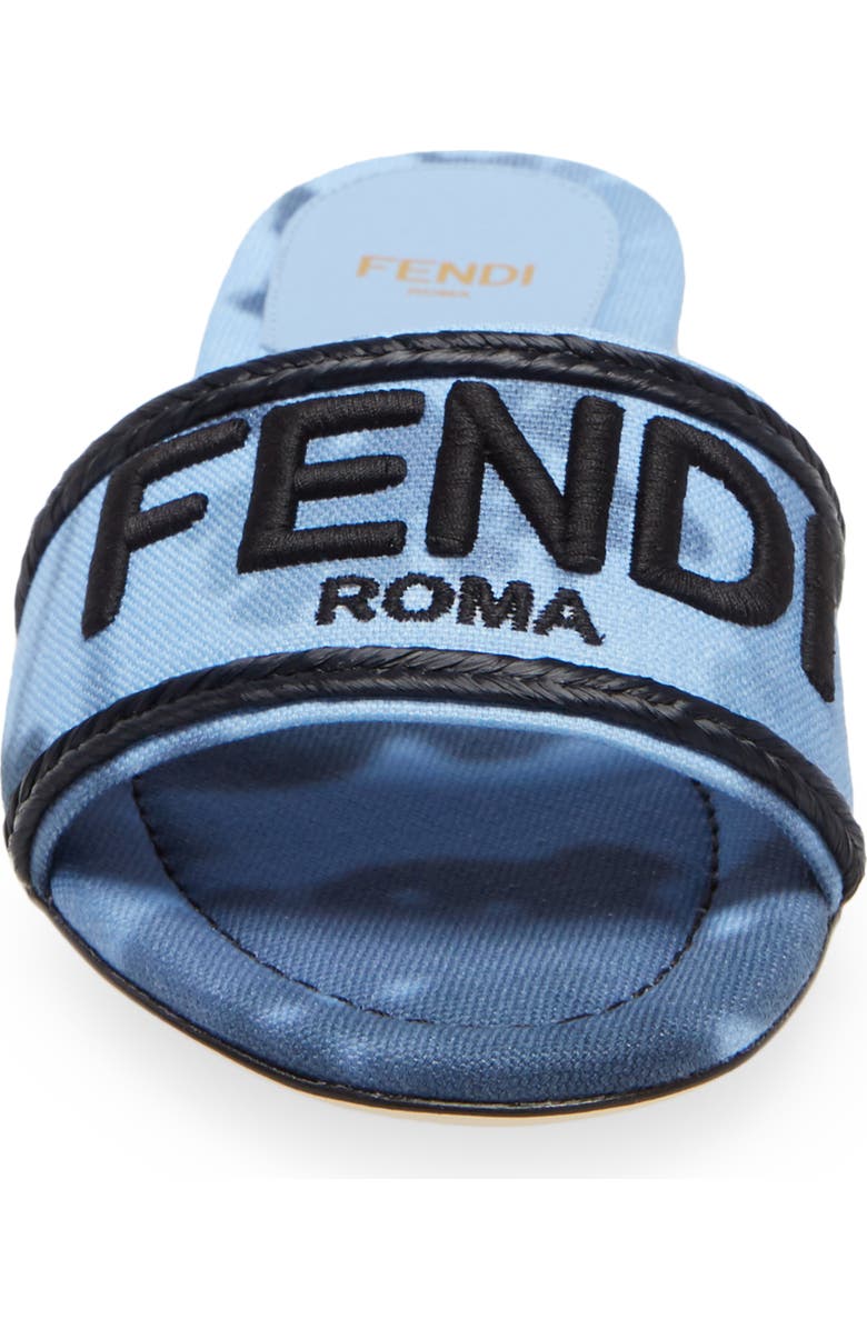 Fendi Hortensia Floral Print Logo Sandal, Alternate, color,