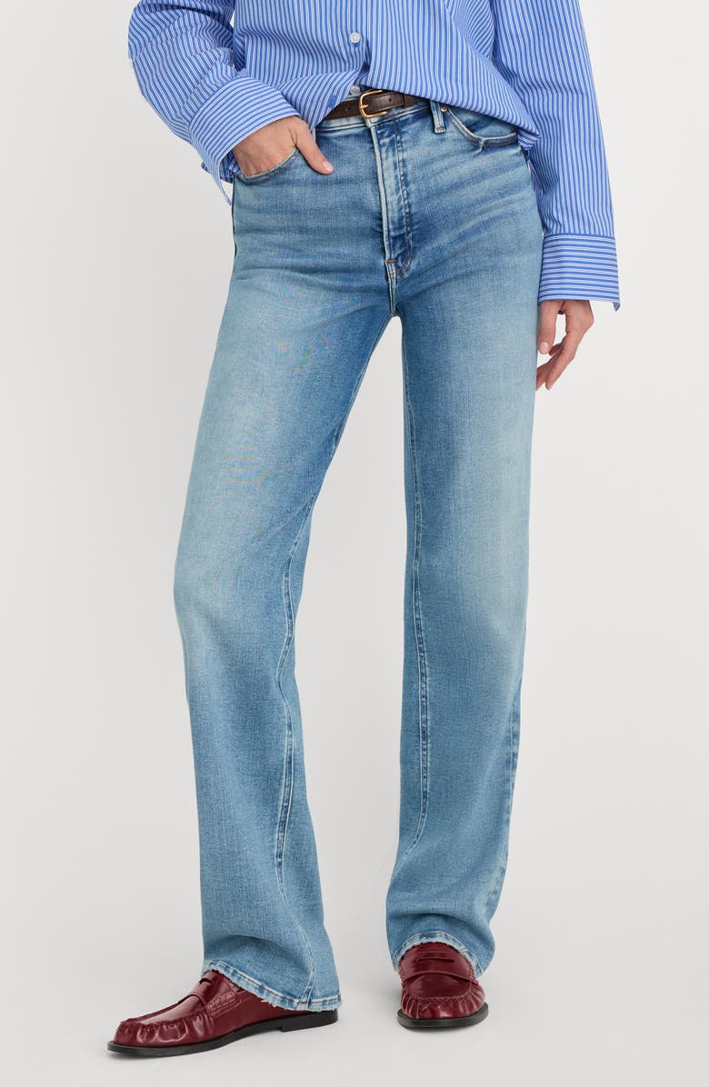 Good American Soft-Tech Good True High Waist Straight Leg Jeans, Alternate, color, Indigo1214