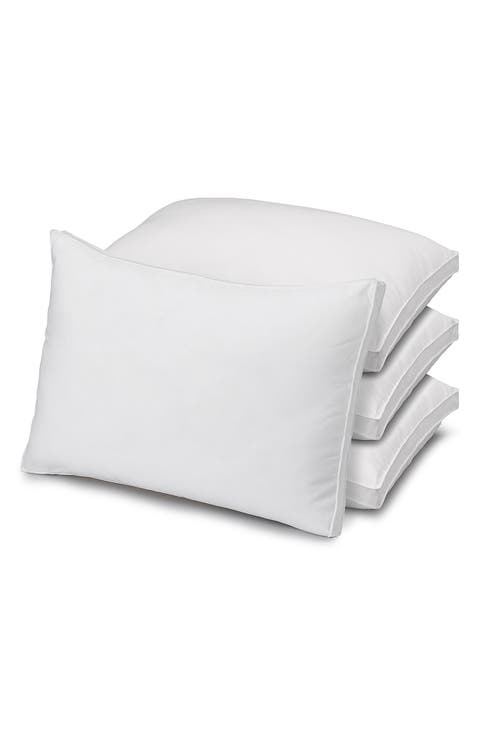 Overstuffed Luxury Plush Med/Firm Gel Filled Side/Back Sleeper Pillow - Set of 4