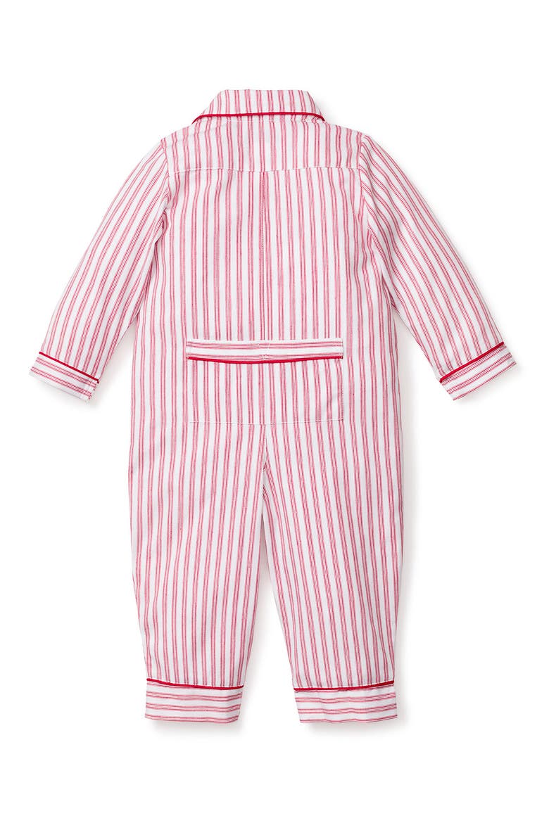 Stripe One-Piece Pajamas, Alternate, color, RED