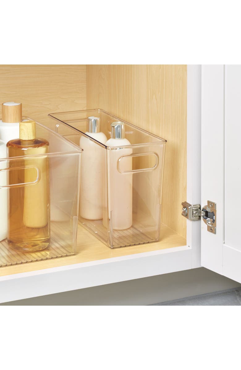 iDesign Storage Bins with Handles - Organize Kitchen, Bathroom, or Home Office - Set of 8 - Clear, Alternate, color, Clear