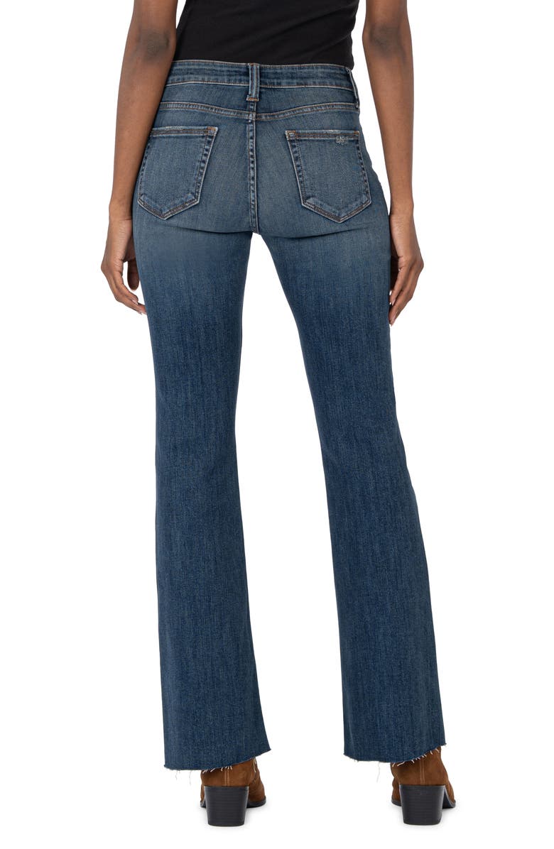 KUT from the Kloth Stella Fab Ab Raw Hem Flare Leg Jeans, Alternate, color, Decent W/Dk Ba