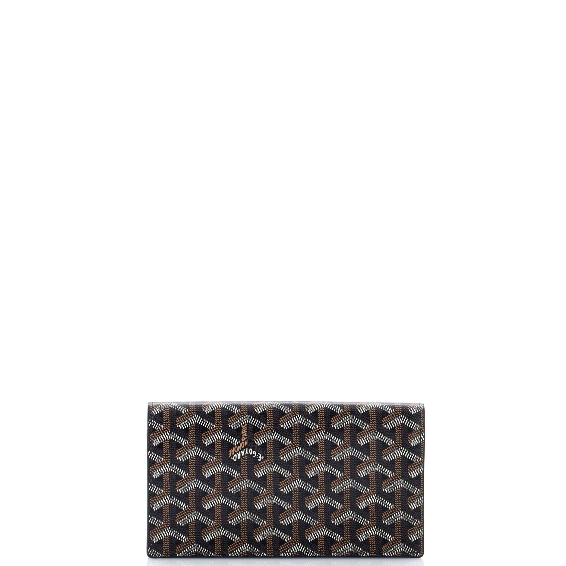 Pre-Owned Goyard Richelieu Wallet Coated Canvas Long, Alternate, color, Black