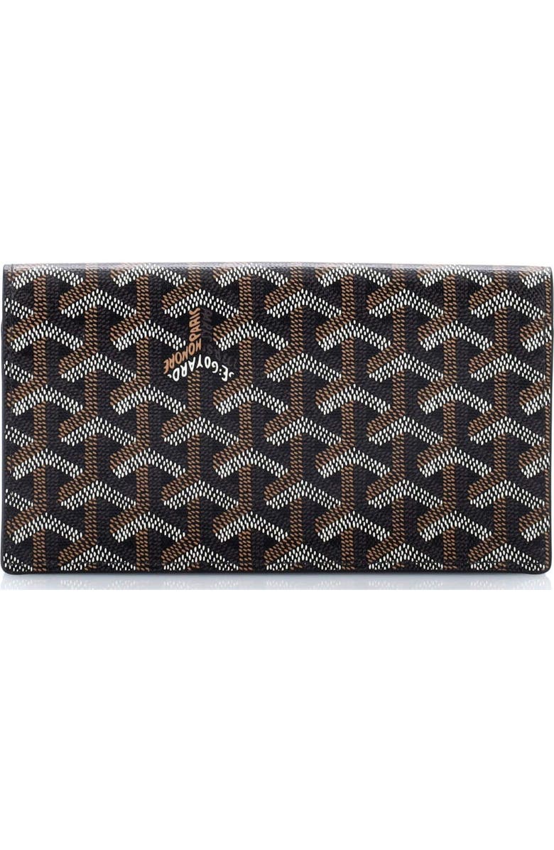 Pre-Owned Goyard Richelieu Wallet Coated Canvas Long, Alternate, color, Black