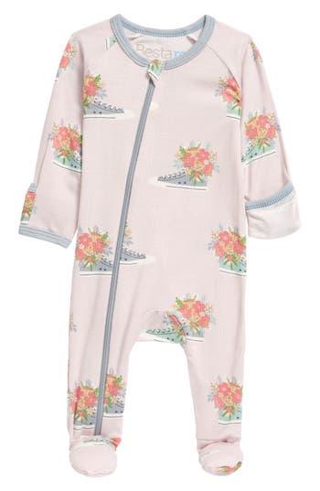 Shop Bestaroo High Top Floral Footie In Pink