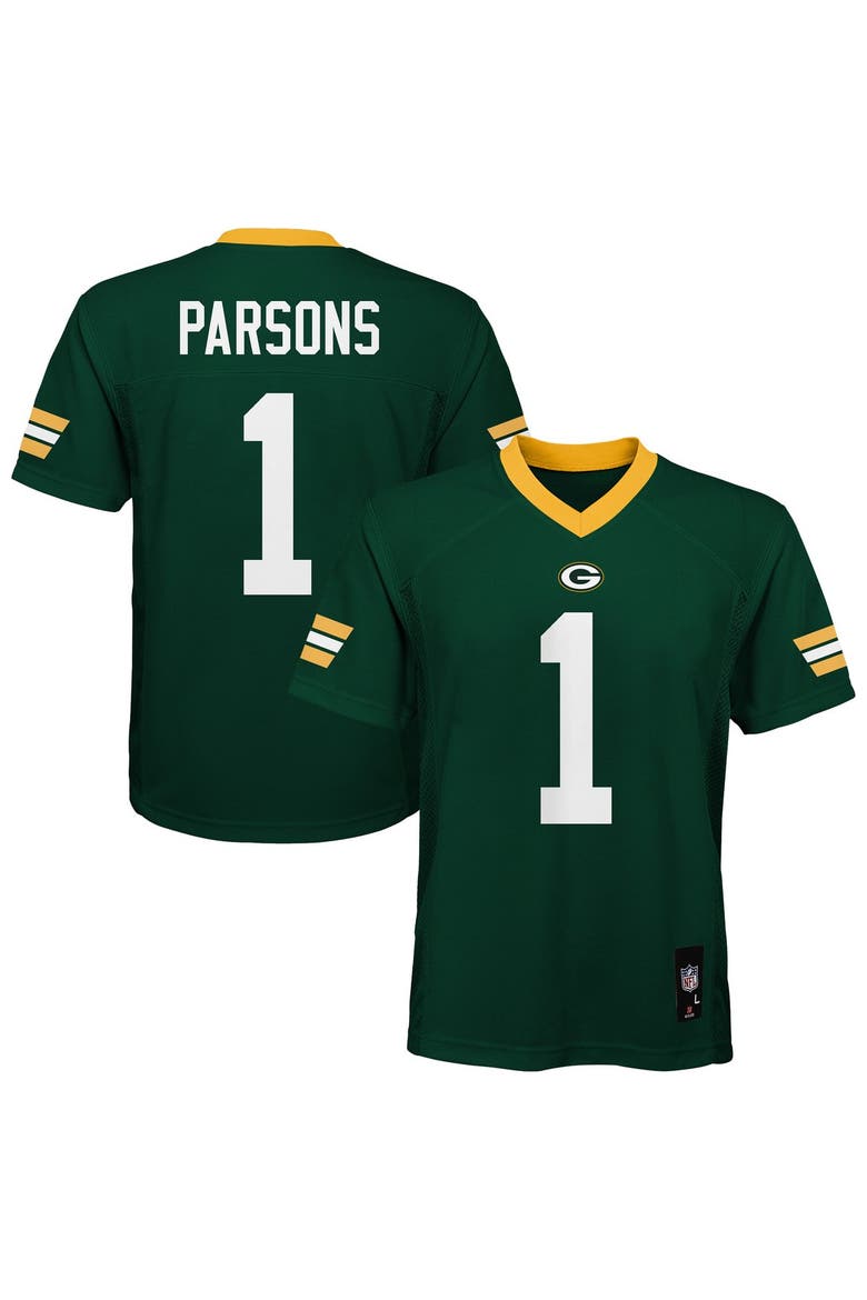 Youth Micah Parsons Green Green Bay Packers Replica Jersey, Main, color, Green