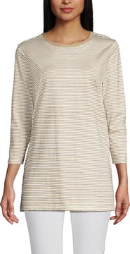 Lands' End 3/4 Sleeve Cotton Supima Tunic