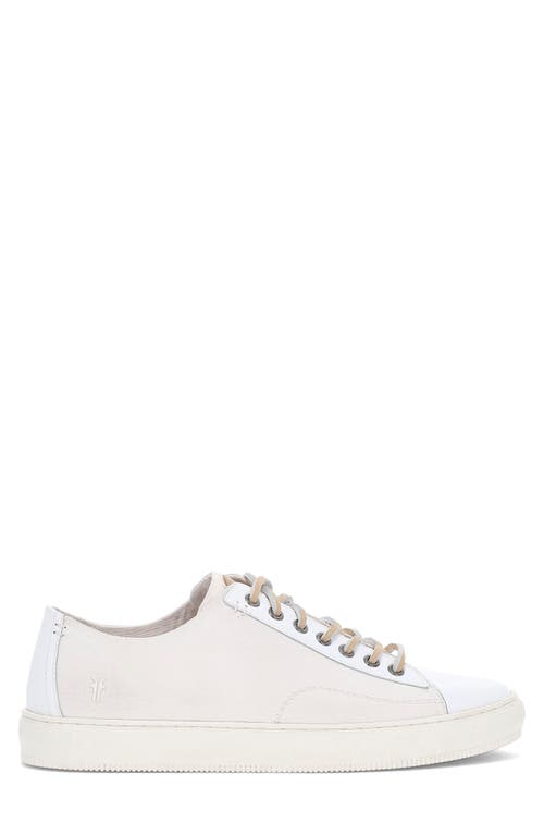 Frye Astor Cap Toe Low Top Sneaker In White