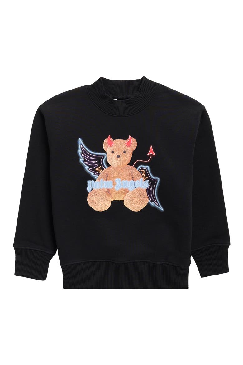 Kids' Bear Devil Graphic Sweatshirt, Main, color, BLACK/ BROWN