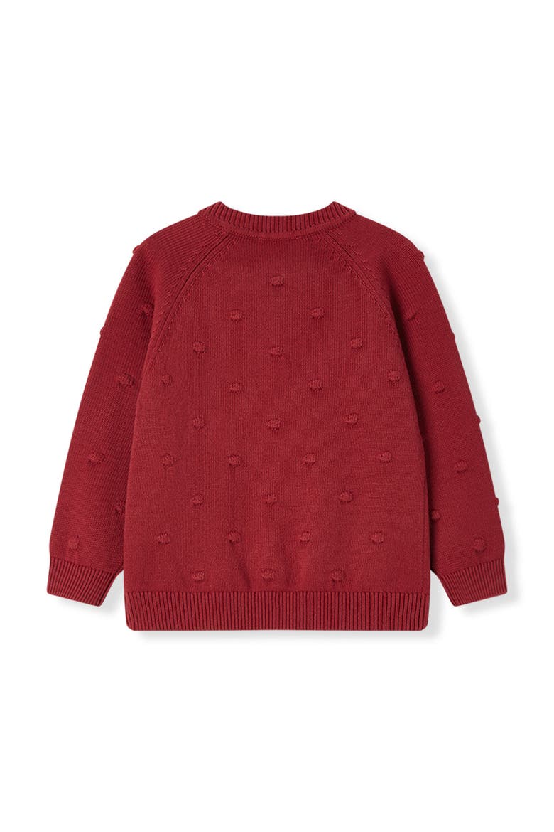 Knit Popcorn Sweater, Alternate, color, Wine