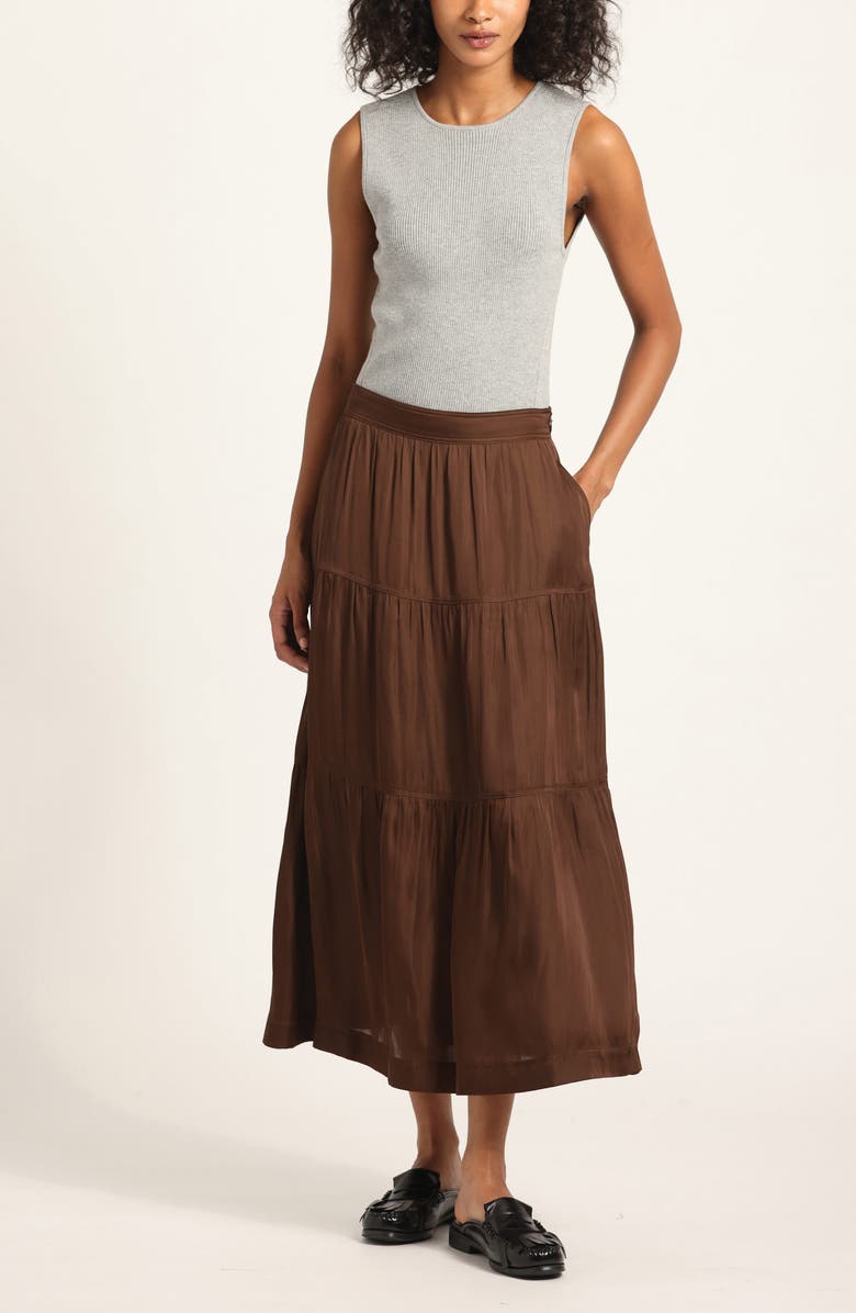 Derek Lam 10 Crosby Lynne Skirt, Alternate, color, Espresso