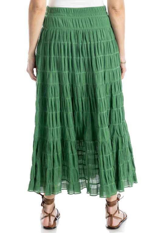 Max Studio Textured Midi Skirt In Green