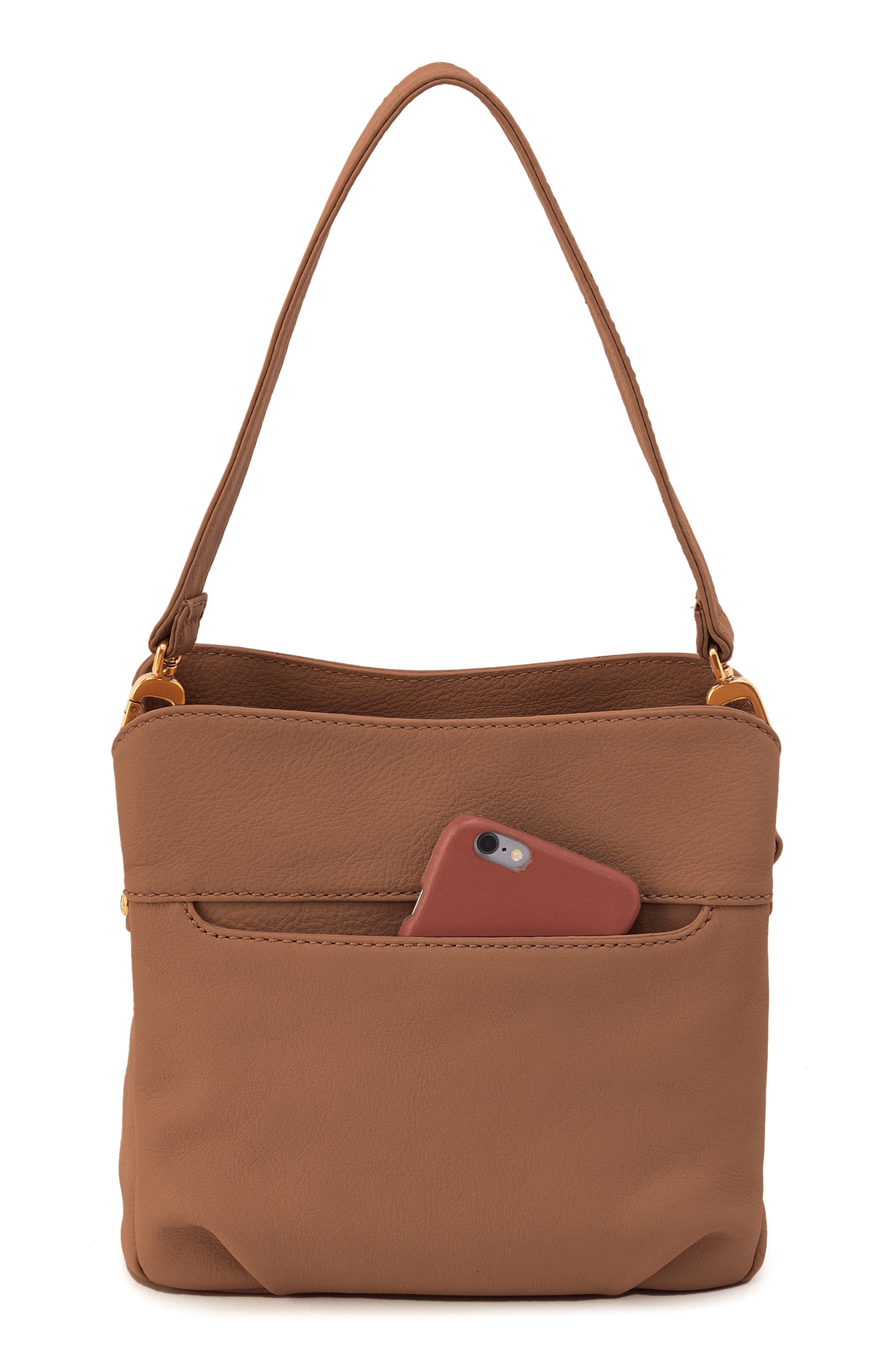 HOBO Starr Convertible Leather Shoulder Bag, Alternate, color, Timber Brown