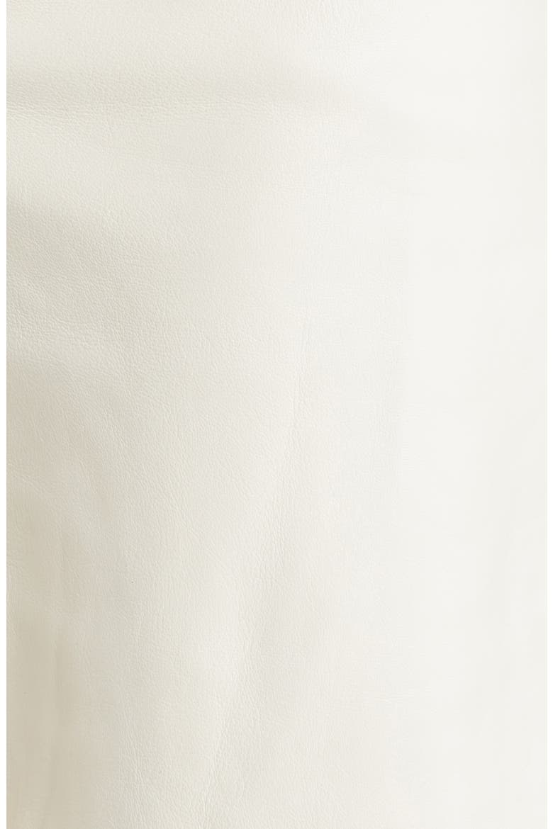 High Waist Crop Leather Wide Leg Trousers, Alternate, color, BONE