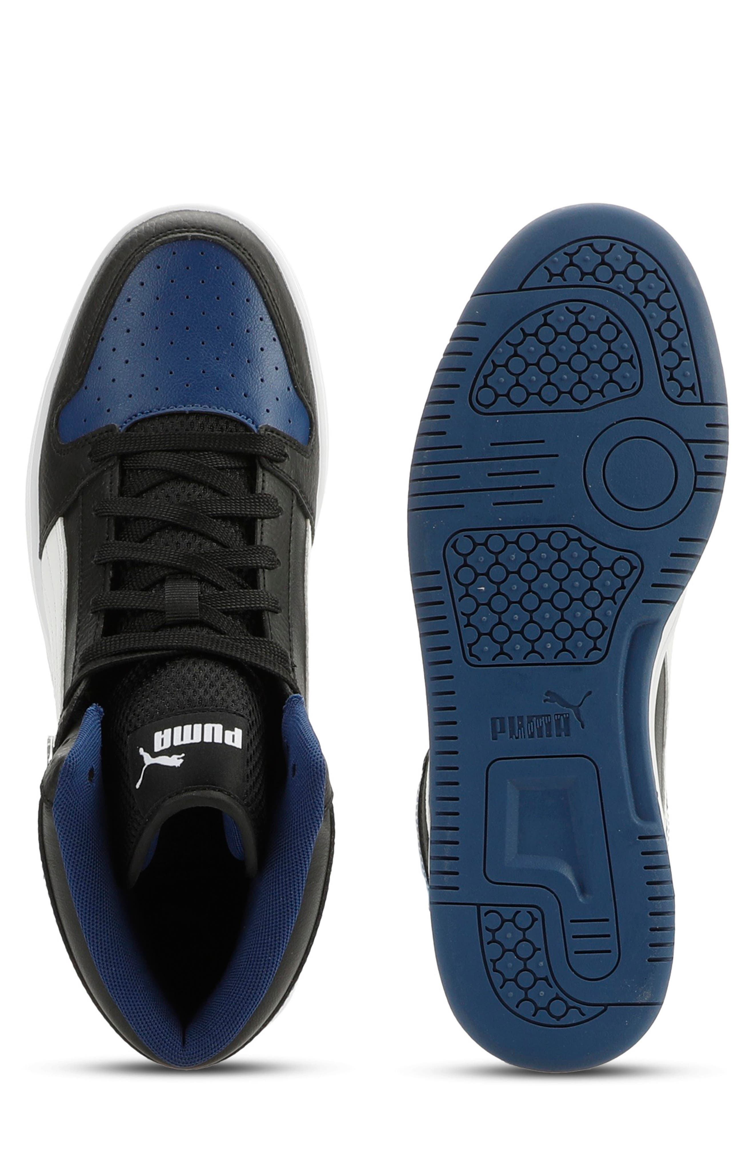 Rebound Layup Fade High Top Sneaker, Alternate, color, PUMA BLACK/ WHITE/ ULTRA BLUE