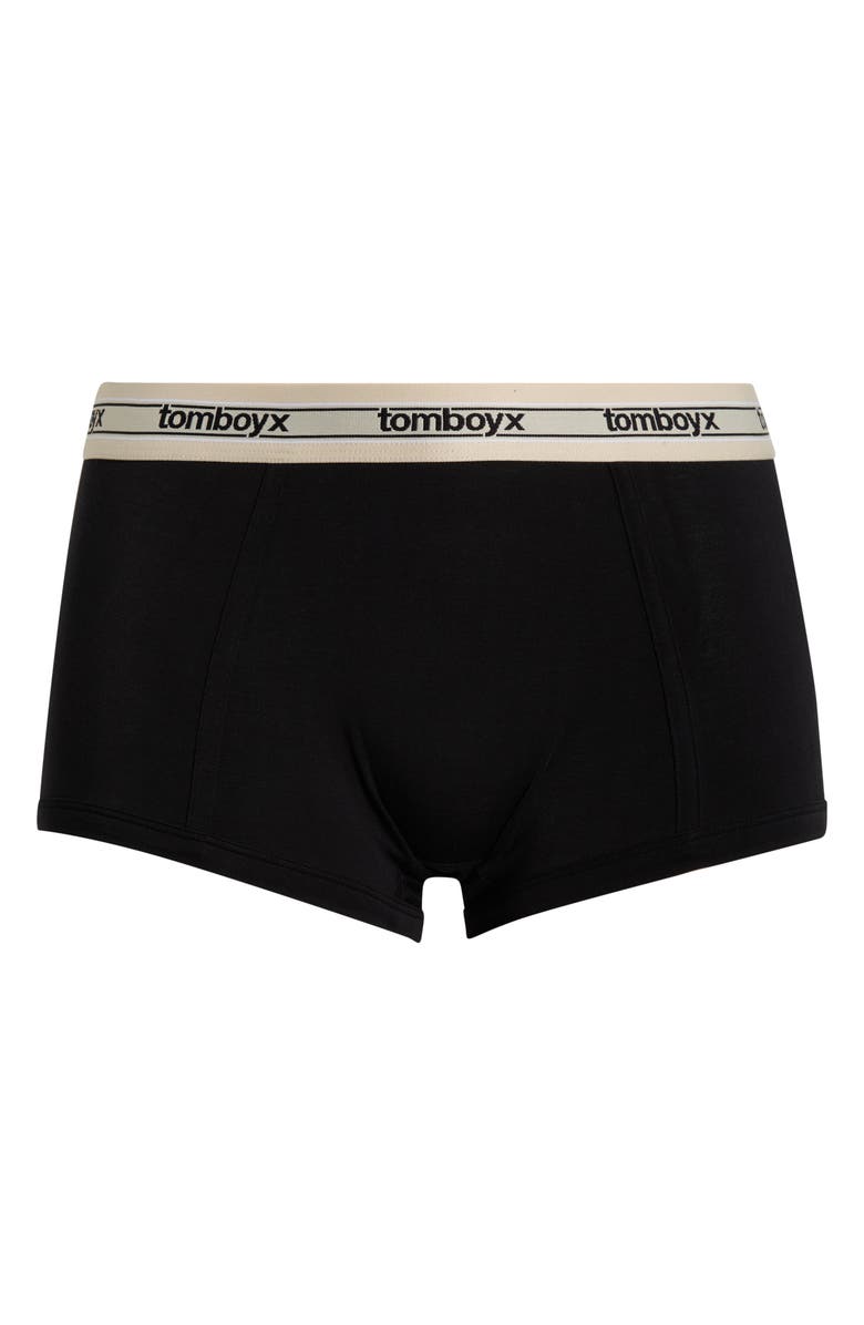 TomboyX Stretch Modal Boyshorts, Alternate, color, Modal Retro Black