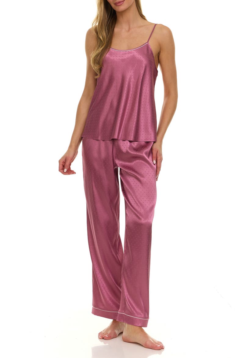 Jamie 2.0 3-Piece Pin Dot Travel Pajamas, Main, color, MAUVE