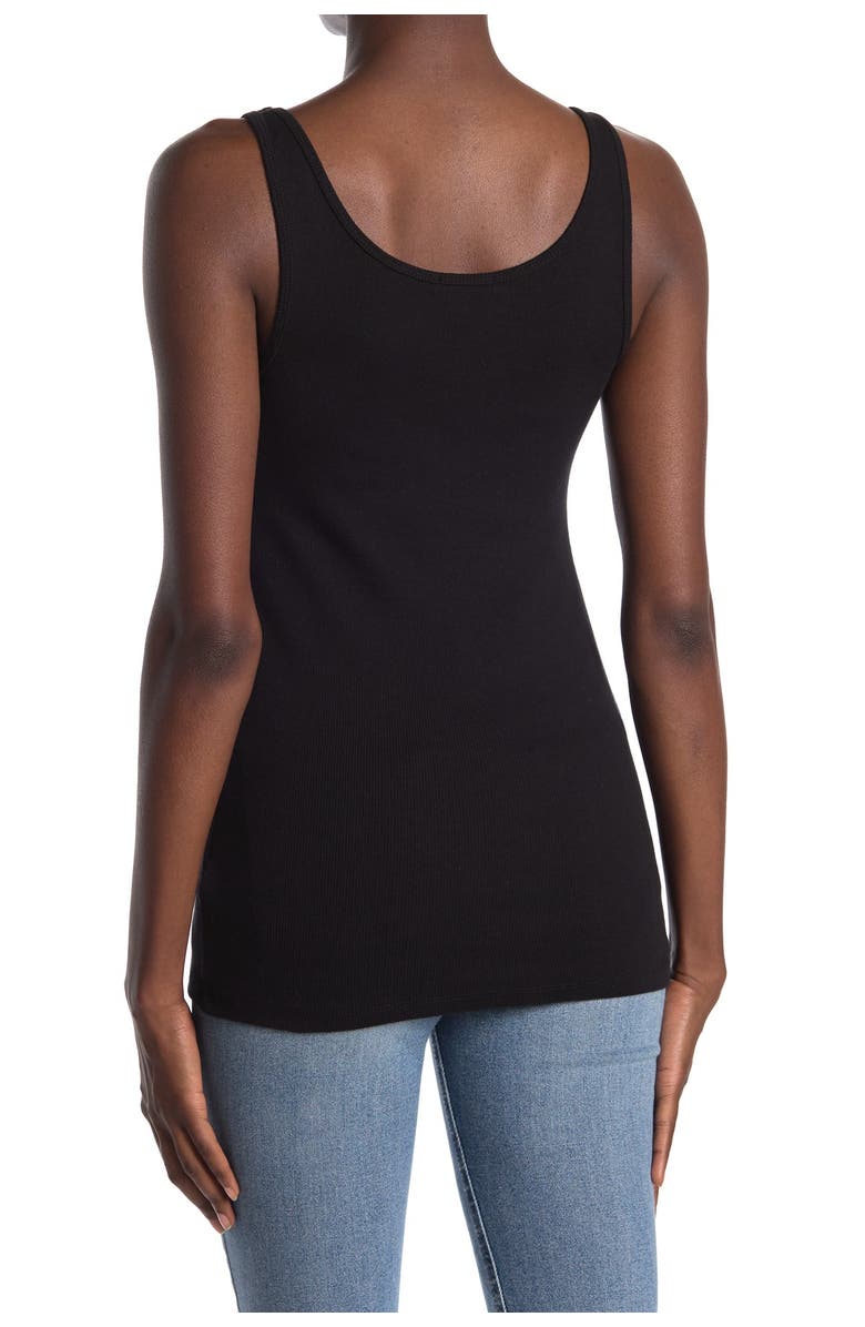 James Perse Ribbed Knit Tank, Alternate, color, Blk