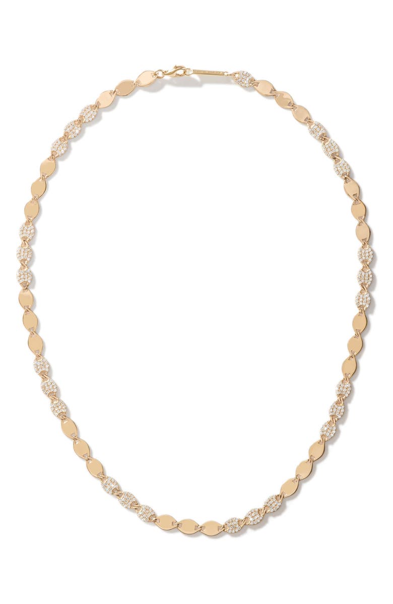 LANA Diamond & Nude Link Necklace, Main, color, 