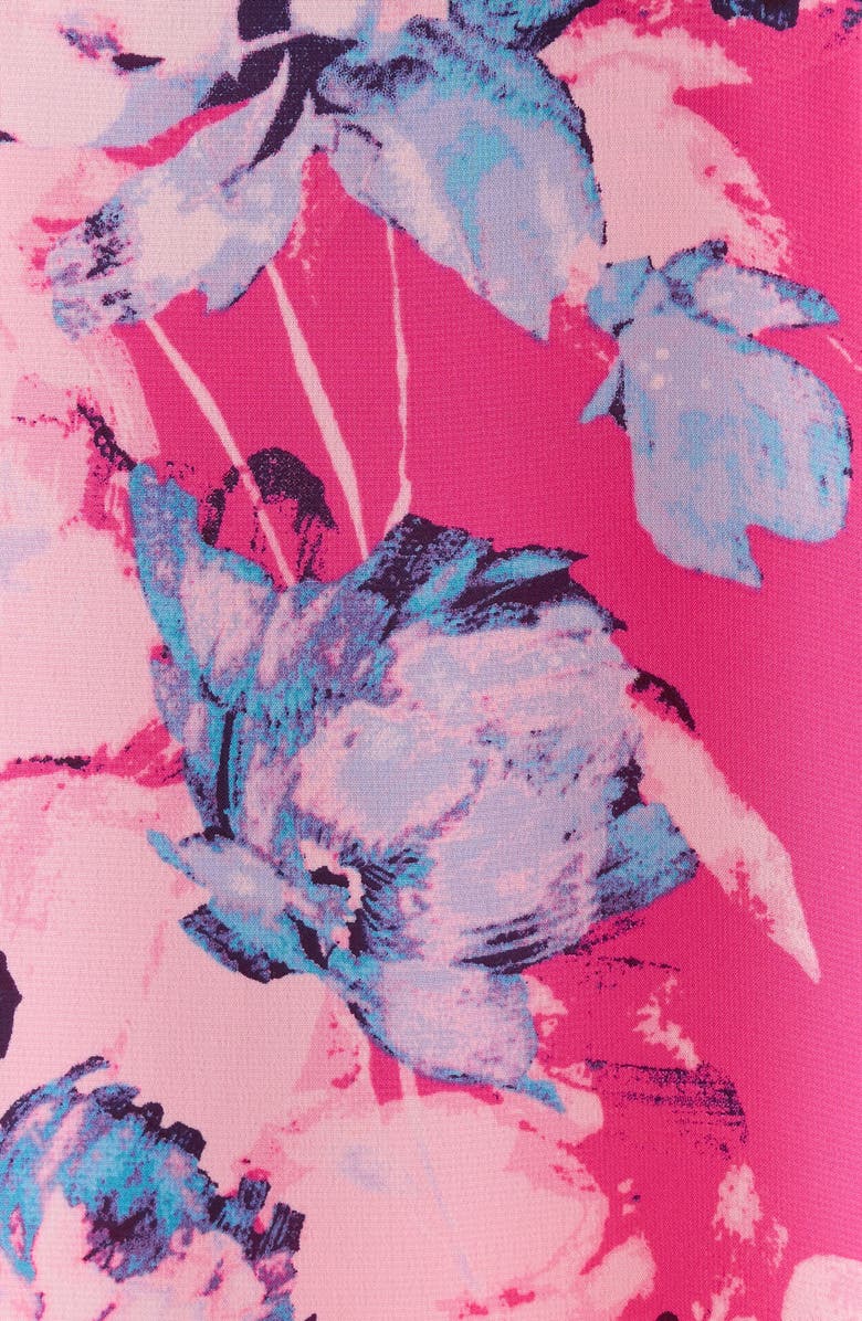 KASPER Printed Ruffle Sleeve Top, Alternate, color,