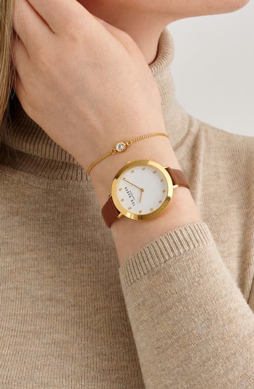Ted Baker Ammy Iconic Leather Strap Watch & Bracelet Set, 37mm In Gold
