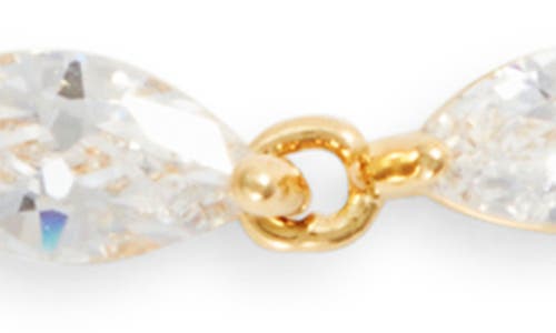 Nordstrom Cubic Zirconia Marquise Slider Bracelet In Clear- Gold