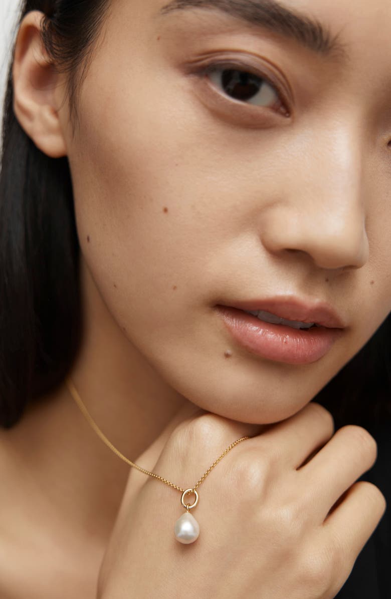 Monica Vinader Small Baroque Pearl Pendant, Alternate, color, 18K Gold Vermeil / Pearl