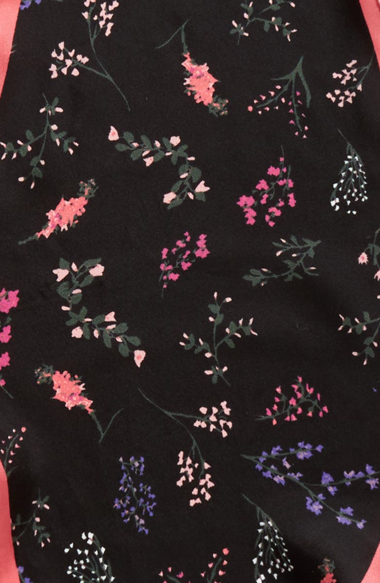 Rebecca Minkoff Pressed Flowers Diamond Silk Scarf, Alternate, color, 