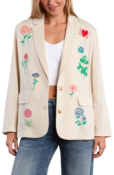 Blossom Embroidered Blazer