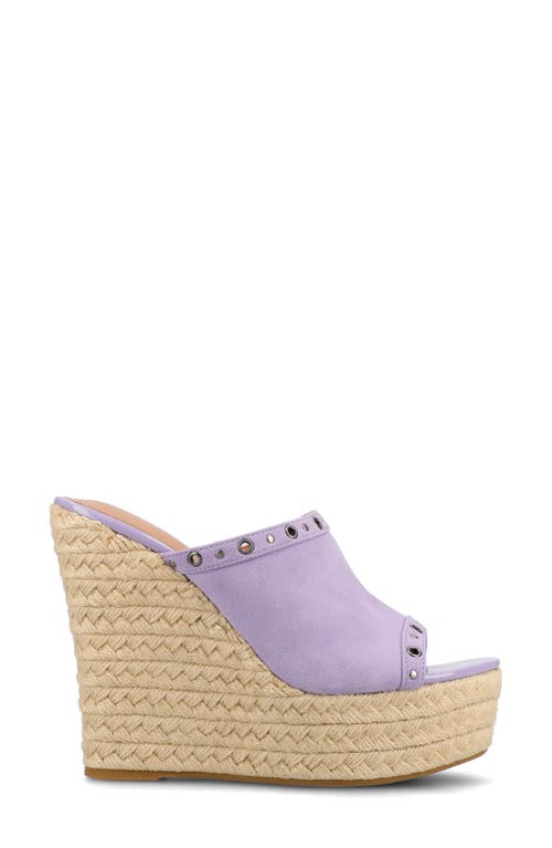 Journee Collection Yari Platform Wedge Espadrille Sandal In Lilac