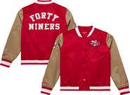 Mitchell & Ness Women's Mitchell & Ness Scarlet/Gold San Francisco 49ers 80th Anniversary Satin Full-Snap Jacket