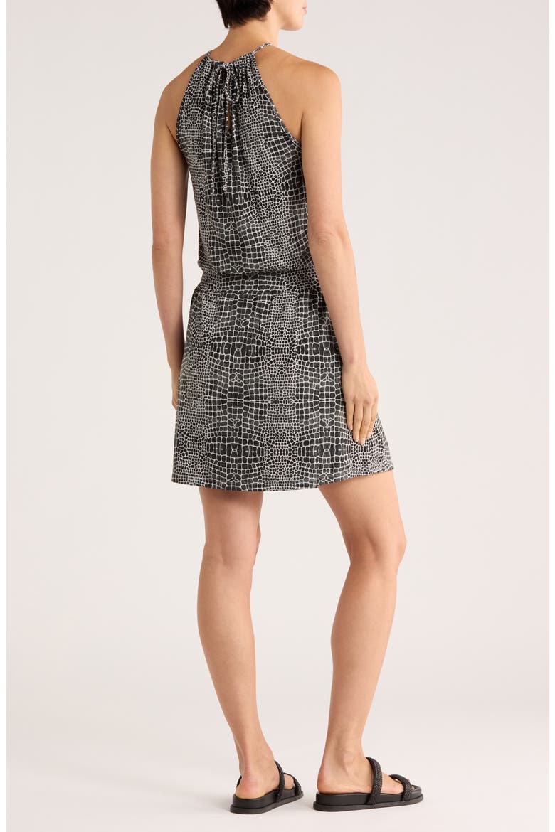 Halter Neck Keyhole Minidress, Alternate, color, HEATHER CROC
