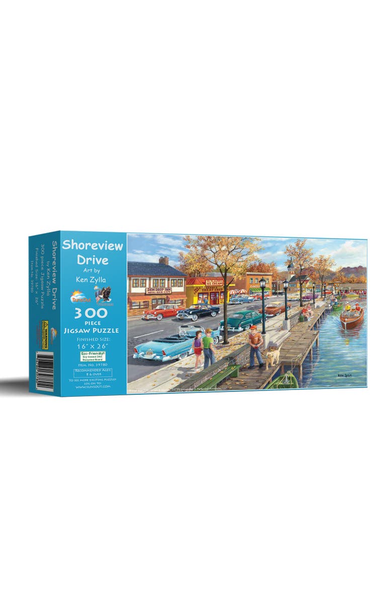 Sunsout Shoreview Drive 300 piece Jigsaw Puzzle for Adults, Main, color, Multicolor