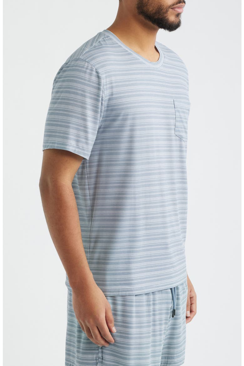 Stripe Modal Blend Pajama T-Shirt, Alternate, color, AIR FORCE BLUE STRIPE