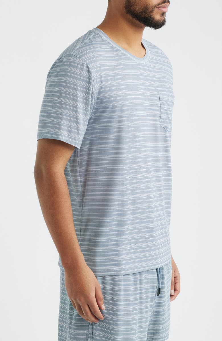 Daniel Buchler Stripe Modal Blend Pajama T-Shirt, Alternate, color, Air Force Blue Stripe