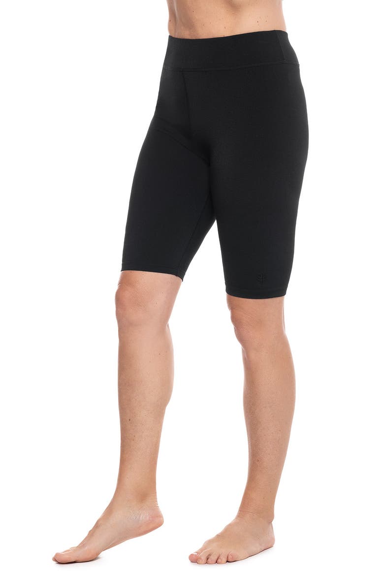 Women's Deep Water Swim Shorts, UPF 50+ Sun Protection, Alternate, color, Black