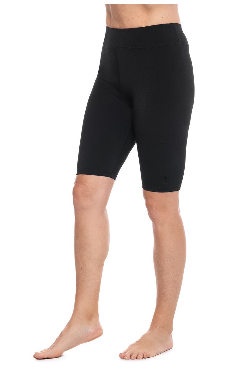 Coolibar Women's Swim Shorts - UPF 50+ Sun Protection - Deep Water, Alternate, color, Black