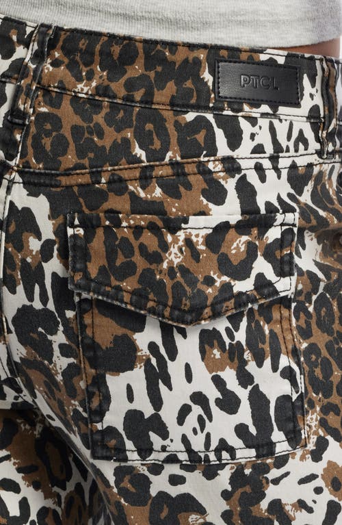 Ptcl Wide Leg Cargo Pants In Leopard
