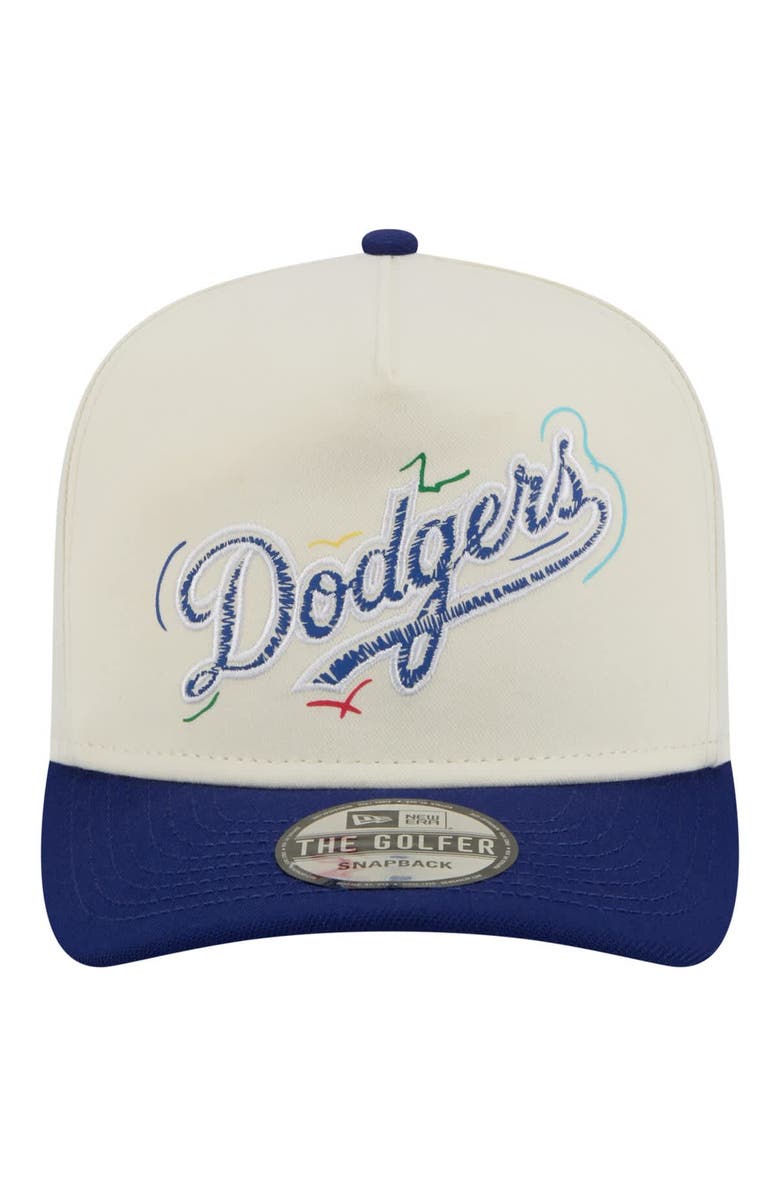 New Era Men's New Era  White Los Angeles Dodgers Team Scribble Golfer Adjustable Hat, Alternate, color, 