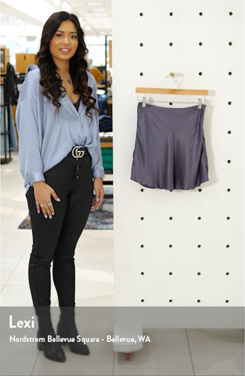 Bias Cut Satin Miniskirt, sales video thumbnail