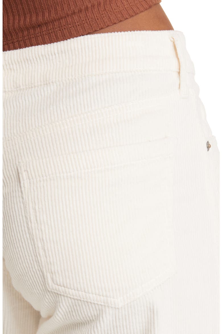 Corduroy Wide Leg Jeans, Alternate, color, WHITE WHISPER