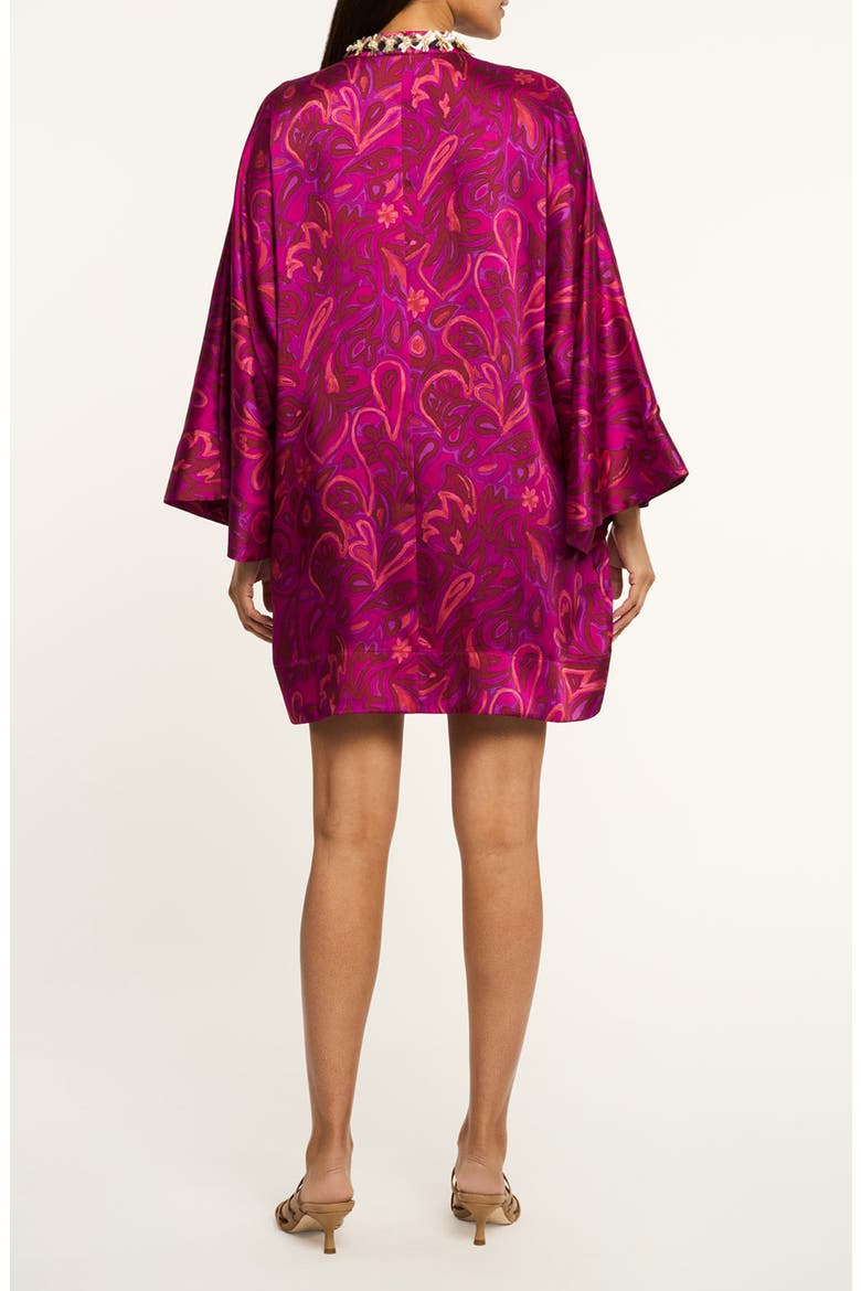 Paisley Bloom Long Sleeve Minidress, Alternate, color, PURPLE GARNET MULTI