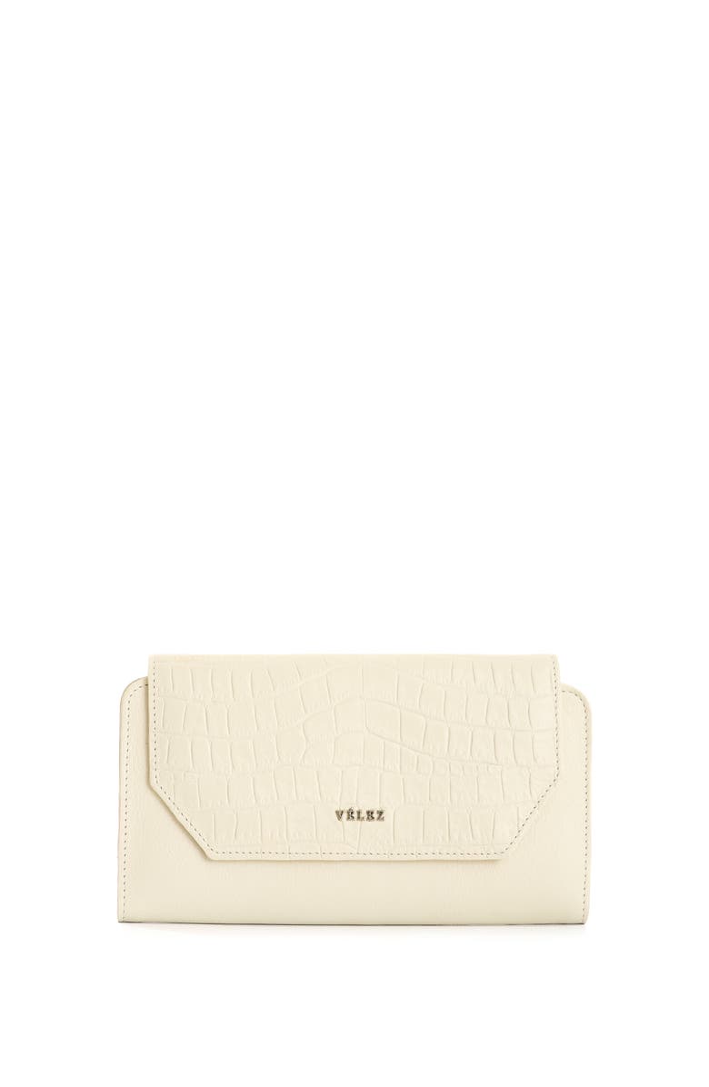 Velez Leather Bifold Large Wallet, Main, color, White