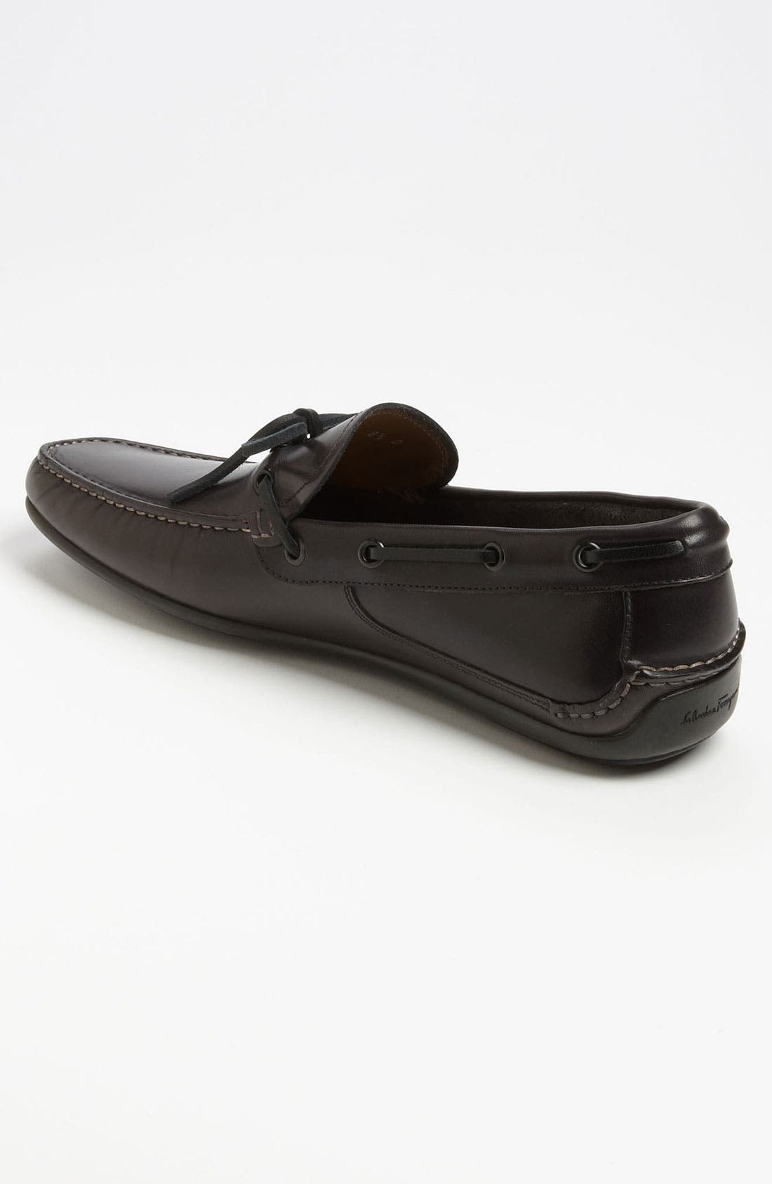 Salvatore Ferragamo 'Mango' Driving Shoe, Alternate, color, GUN METAL
