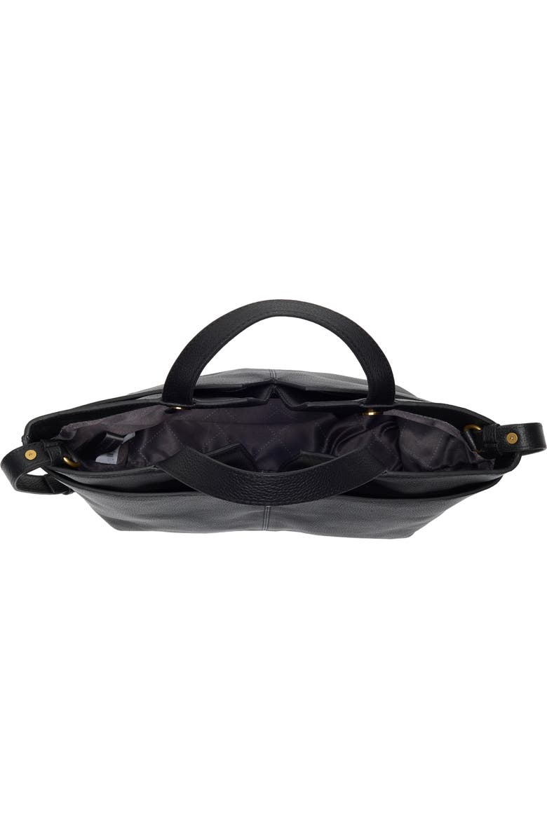 Vince Camuto April Leather Satchel, Alternate, color, Black